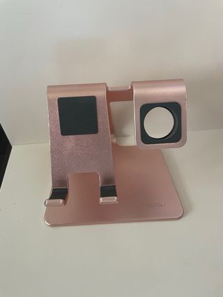 Soporte metàlico iPhone & Apple Watch rose gold