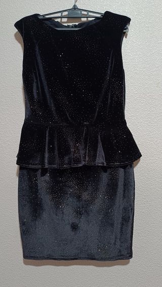 Vestido terciopelo negro fiesta