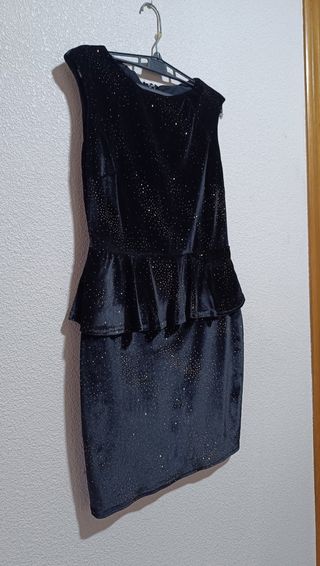 Vestido terciopelo negro fiesta