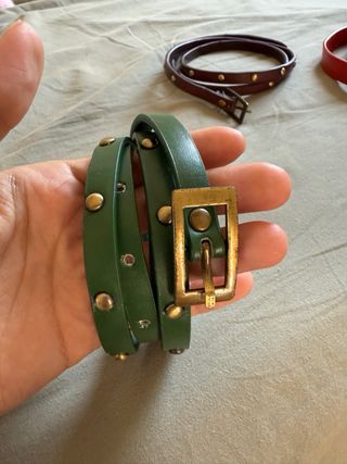Cinturones mujer - Rojo,  marrón y Verde