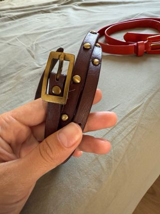 Cinturones mujer - Rojo,  marrón y Verde
