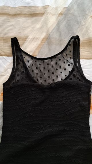 Vestido negro Bershka S - lunares