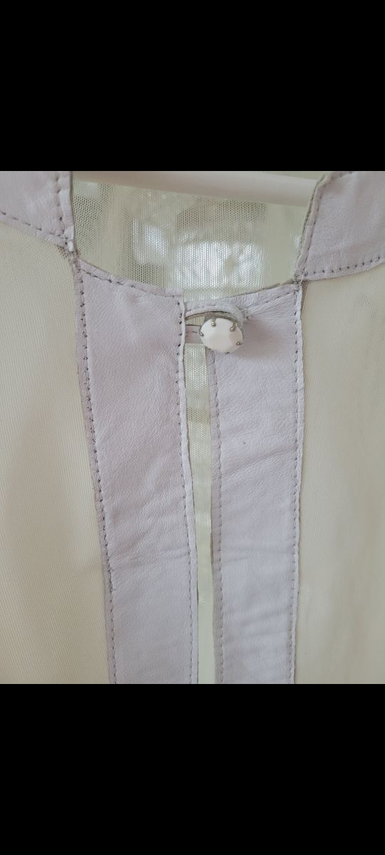 Giacca corta bianca - Pelle Vintage