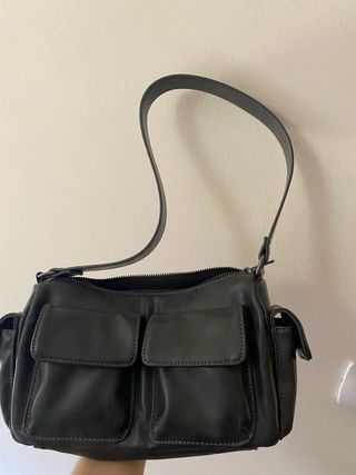 Bolso bandolera gris oscuro
