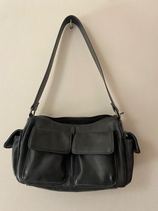 Bolso bandolera gris oscuro