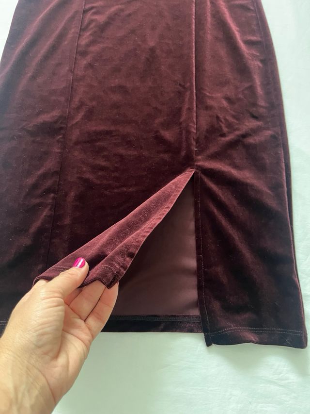 Vestido terciopelo marrón