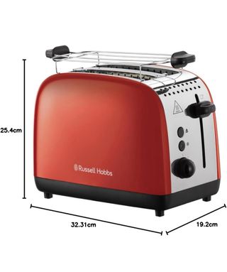 Tostadora Russell Hobbs 2 rebanadas roja
