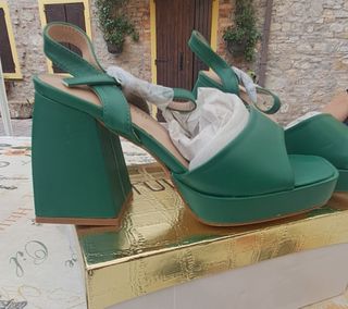 Sandali verdi donna, tg 36 - nuovi