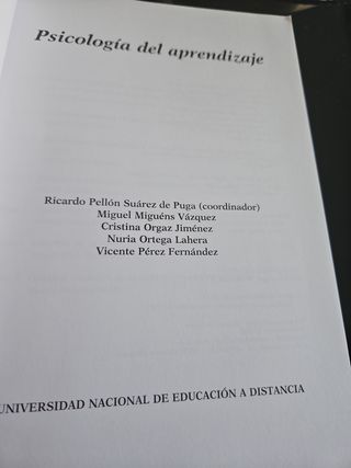 Psicología del aprendizaje .Uned