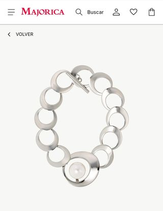 Pulsera Plateada perla