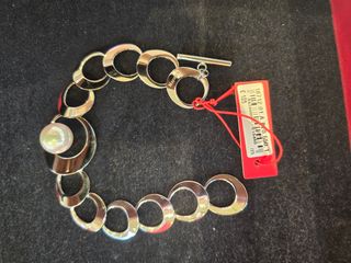 Pulsera Plateada perla