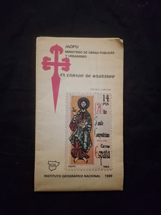 Mapa antiguo Camino Santiago - 1989
