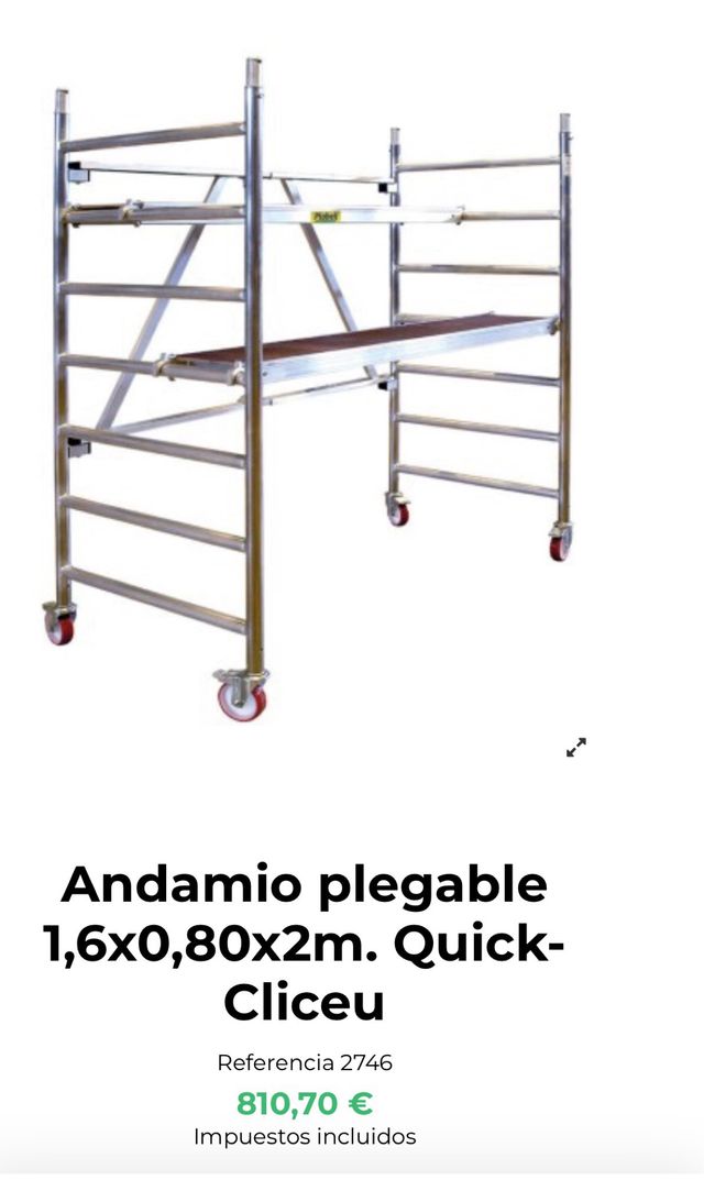 Andamio aluminio Plabell. Sin uso. 