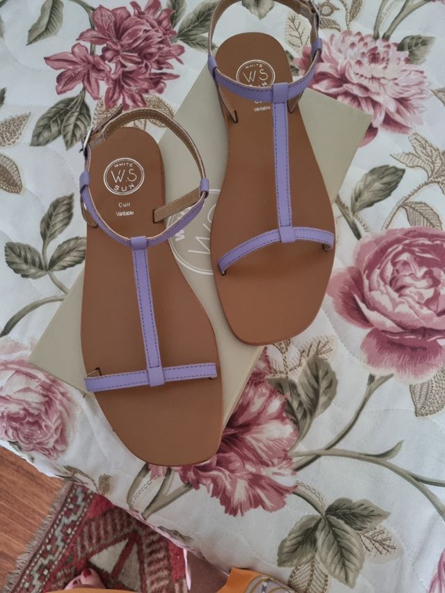 Sandali White Sun - Pelle Lavanda