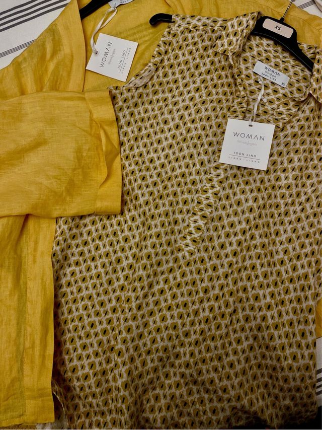 Conjunto lino Woman - Blusa y chaqueta talla 38