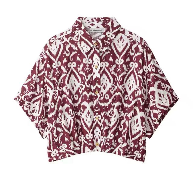 Conjunto falda y camisa ikat