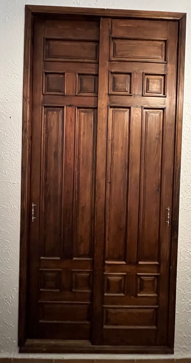 Puertas correderas armario madera