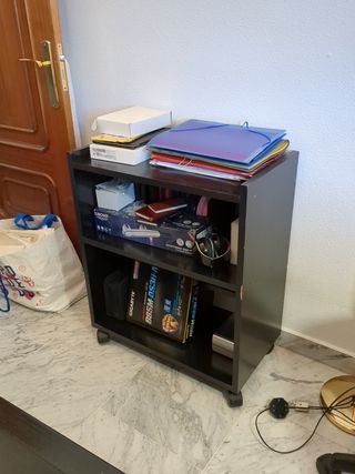 Escritorio esquinero negro + módulo aux. de regalo