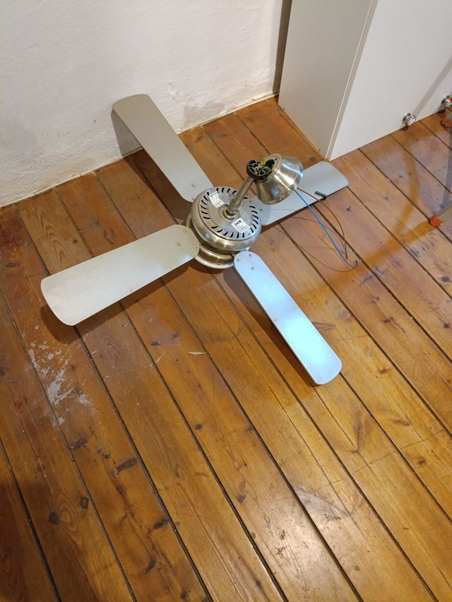 Ventilador techo plata - metal