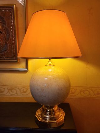 Lámpara cerámica dorada - Recibidor