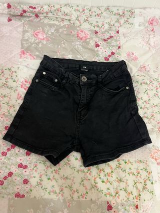 Shorts vaqueros negros