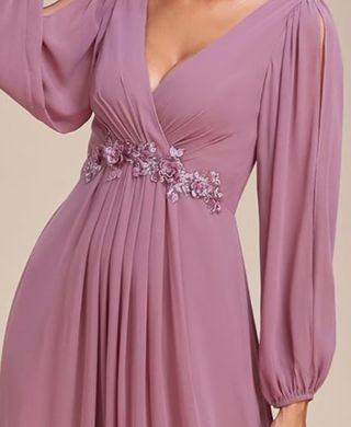 Vestido fiesta rosa orquídea XXL - Talla 46