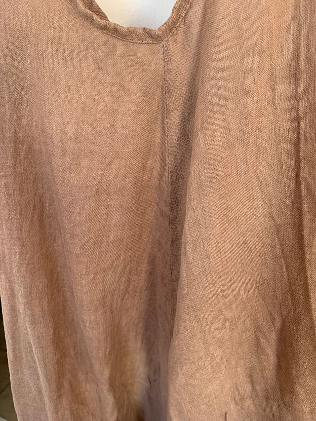 Vestido Bpniro lino beige