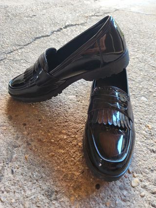 Zapatos mujer negros - mocasines