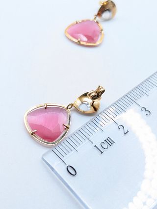 Pendientes oro 18k | pendientes dorados con piedra