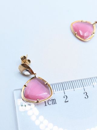 Pendientes oro 18k | pendientes dorados con piedra