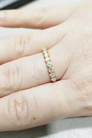 Alianza oro amarillo 18k brillantes