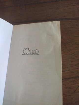 Libro cujo Stephen King años 1982 