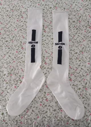 Medias fútbol SILVER blancas