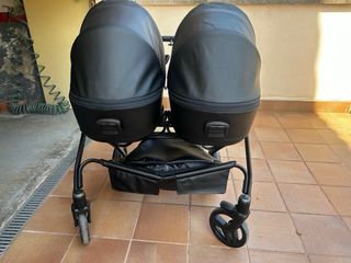 Carrito gemelar junama negro