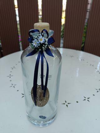 Bottiglia vetro e argento made in Italy 