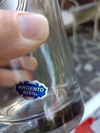 Bottiglia vetro e argento made in Italy 