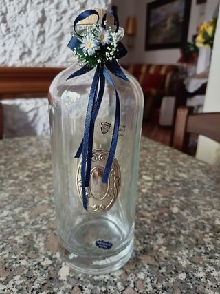 Bottiglia vetro e argento made in Italy 
