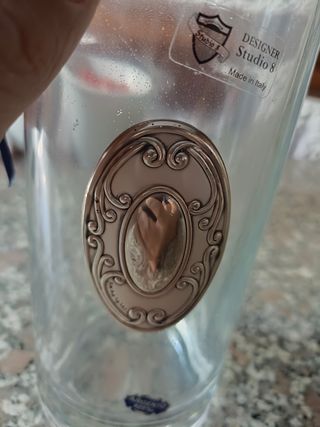 Bottiglia vetro e argento made in Italy 