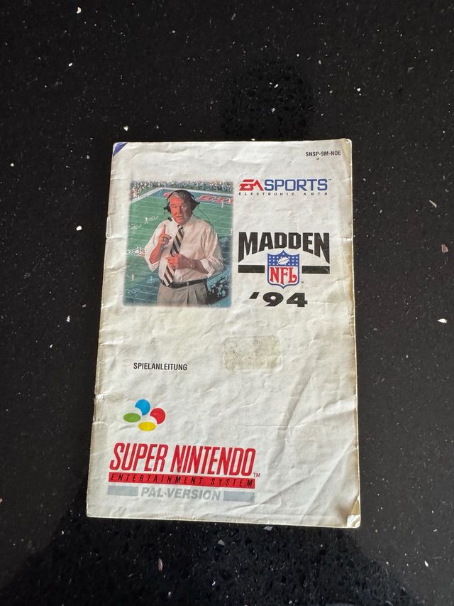 Manual Madden NFL '94 SNES PAL