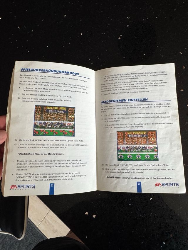 Manual Madden NFL '94 SNES PAL
