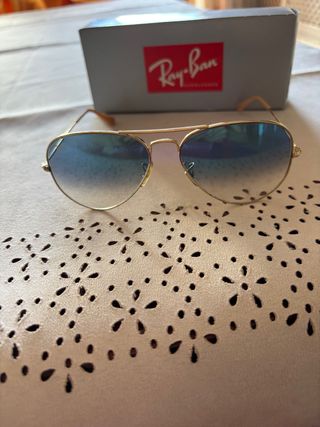 Ray Ban Aviator: Gafas sol azules unisex