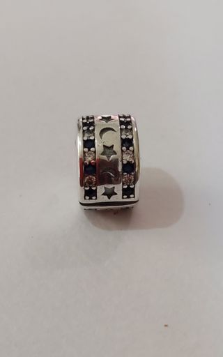 Charm Clip Plata Estrellas Zirconias