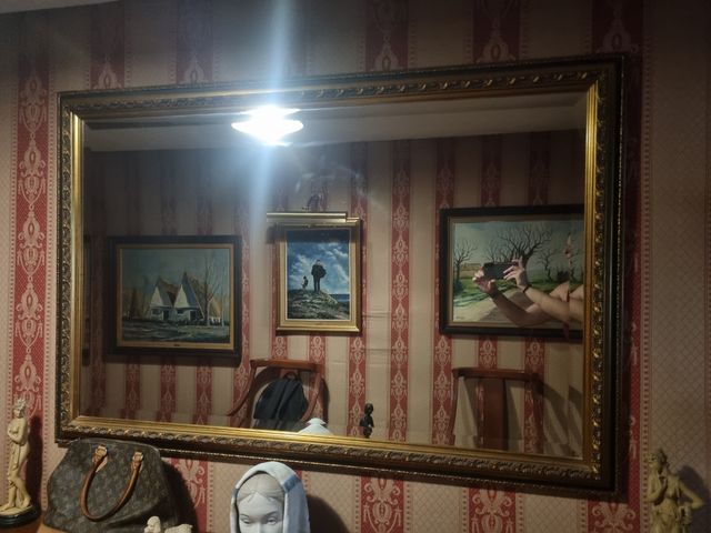 Espejo dorado para recibidor Precio a convenir