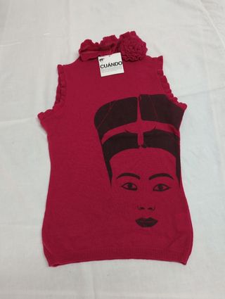 Camiseta sin mangas mujer - beige