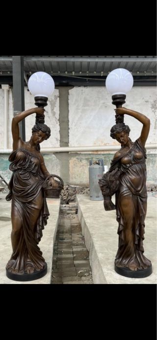 Farolas bronce 2m - lámparas estilo clásico