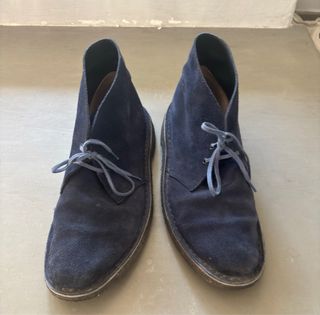 Clarks Desert Boots - Suede Blu - 45 UK10