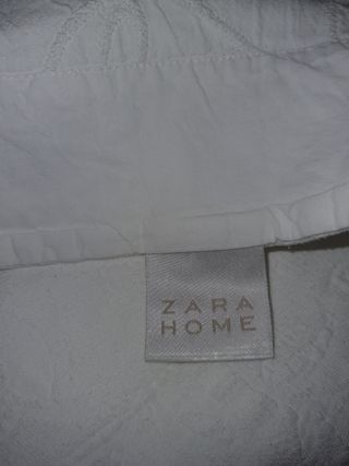 Colcha ZARA HOME blanca algodón