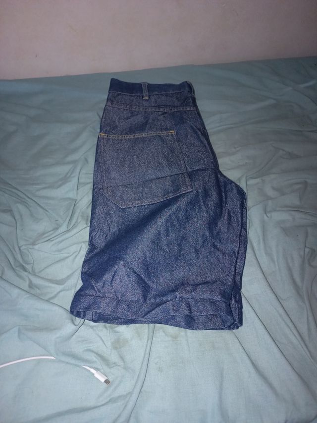 Shorts vaqueros azul retro