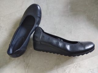 Manoletinas negras tacón cuña