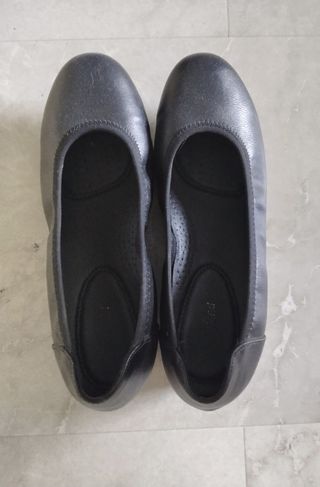 Manoletinas negras tacón cuña